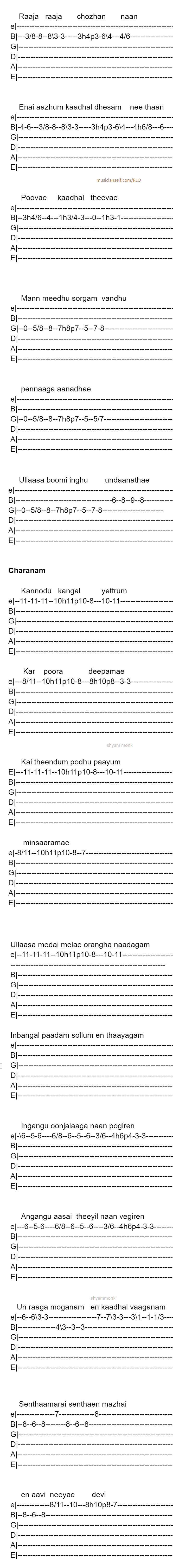 raja raja chozhan ilayaraja guitar cover tabs
